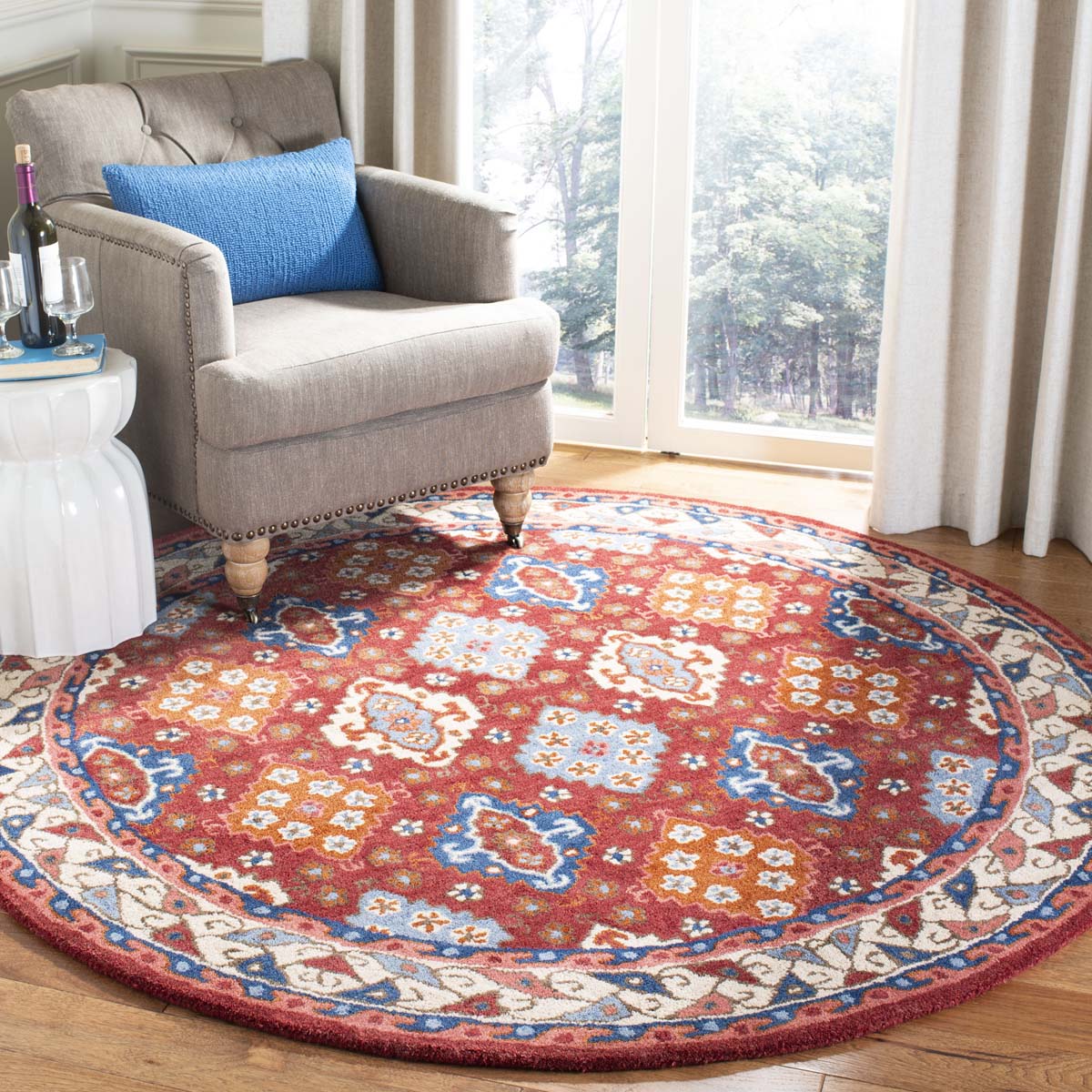 Safavieh Antiquity 09Q Rug, AT509Q - Red / Blue