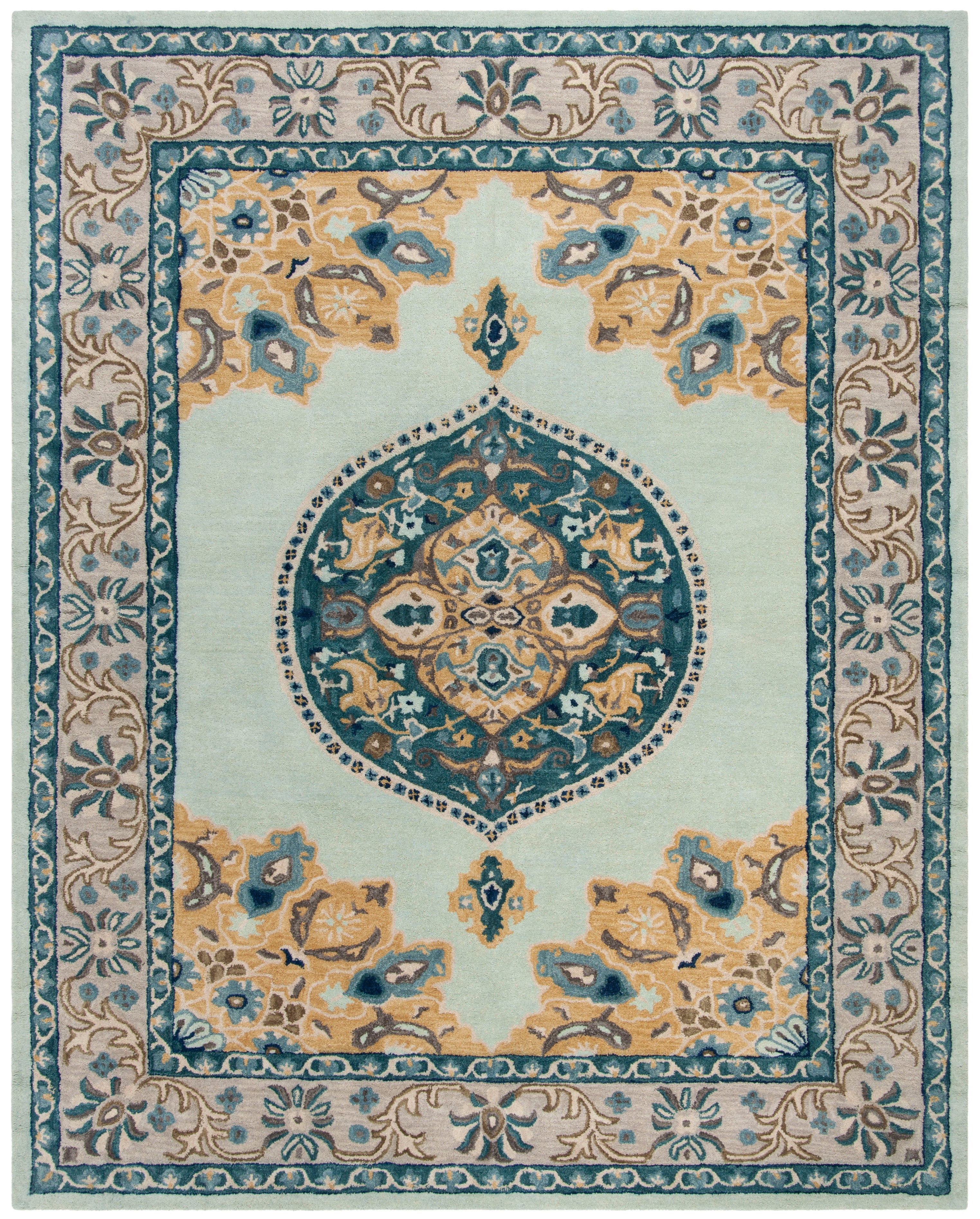 Safavieh Antiquity 6K Rug, AT66K - urquoise / Silver