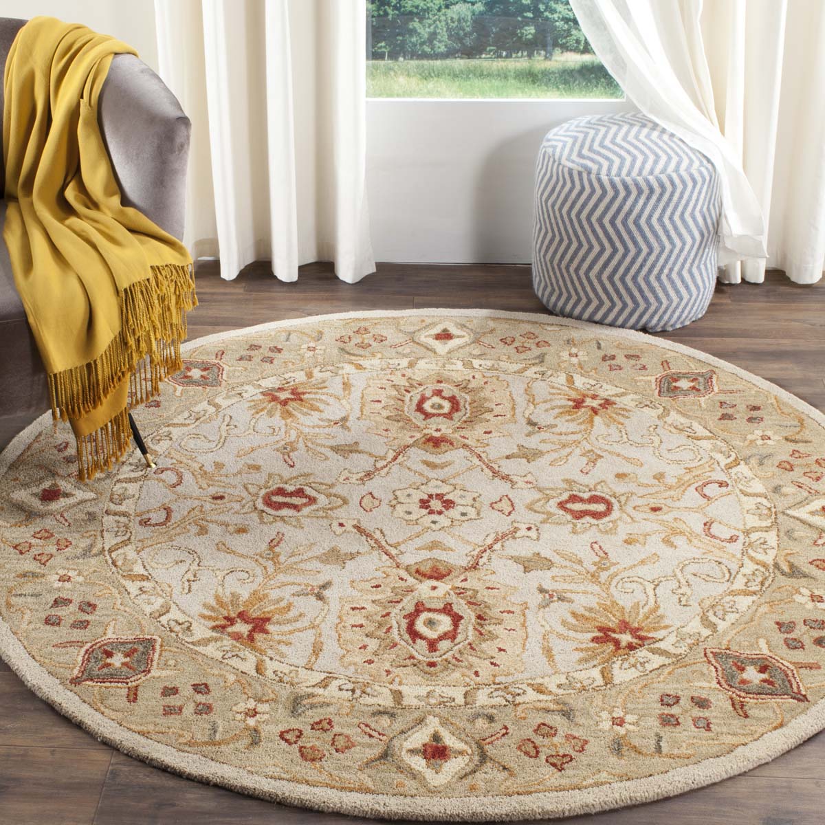 Safavieh Antiquity 16B Rug, AT816B - Grey Beige / Sage