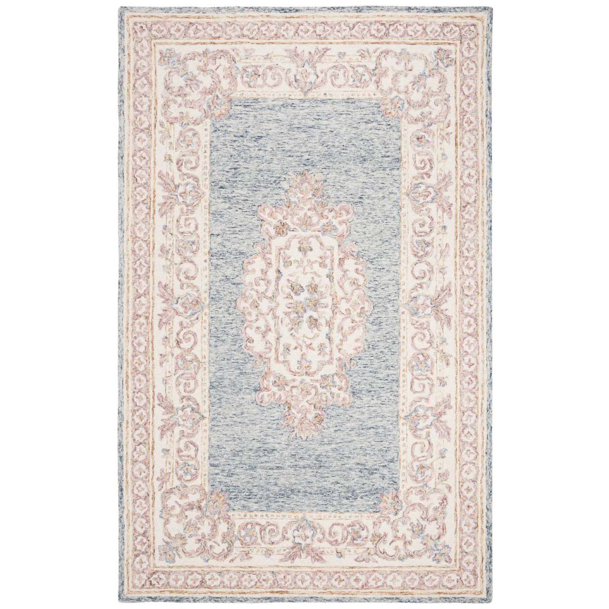 Safavieh Aubusson 101 Rug, AUB101 - Blue / Pink