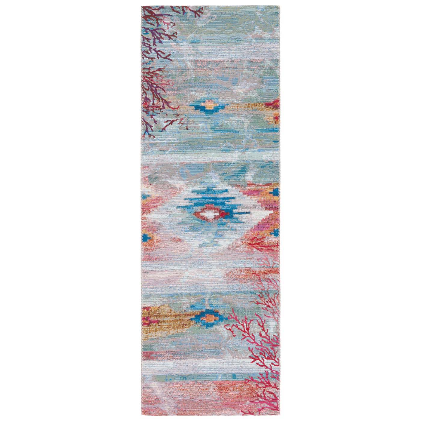 Safavieh Barbados 554 Rug, BAR554 - Light Blue / Pink