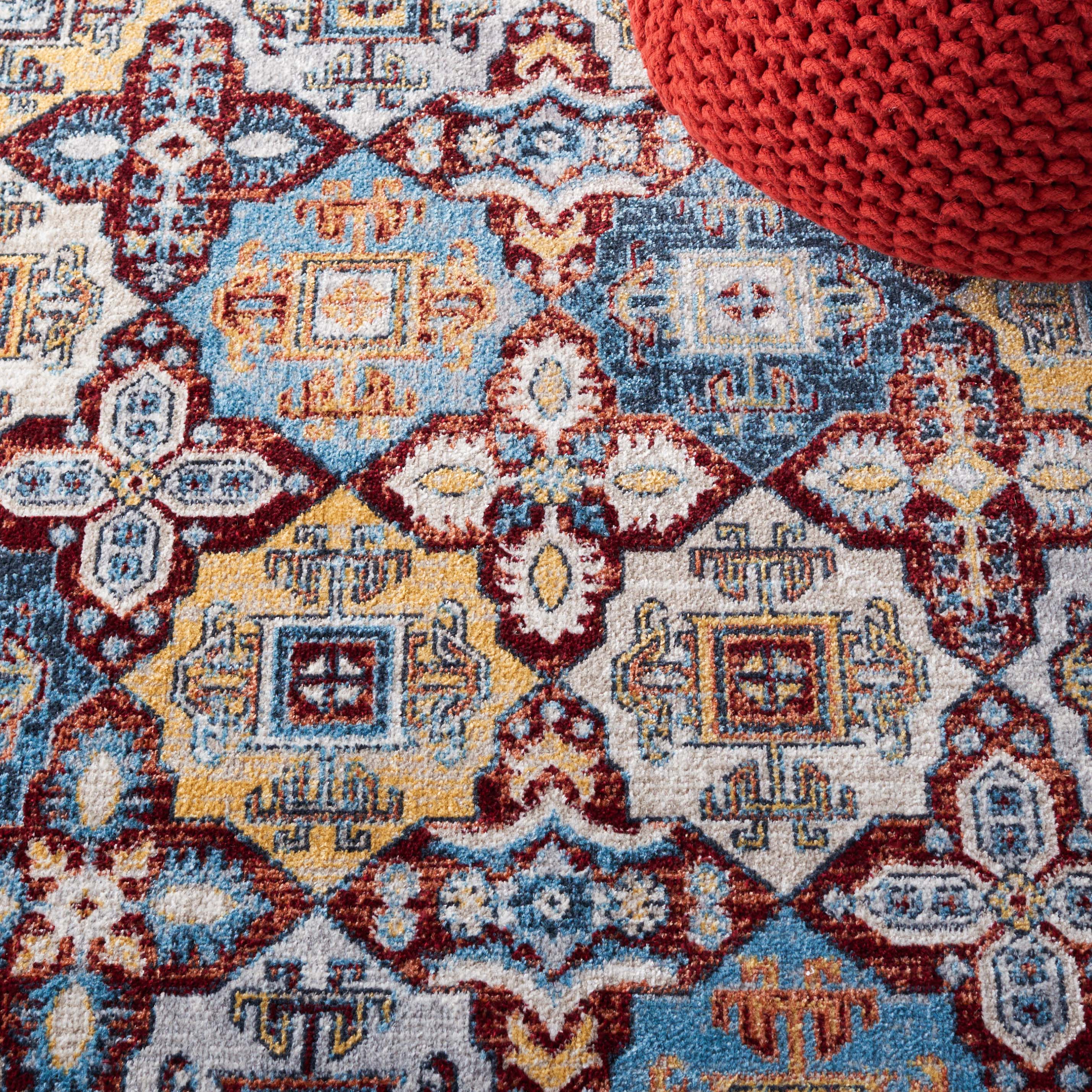 Safavieh Bayside 102 Rug, BAY102 - Blue / Red