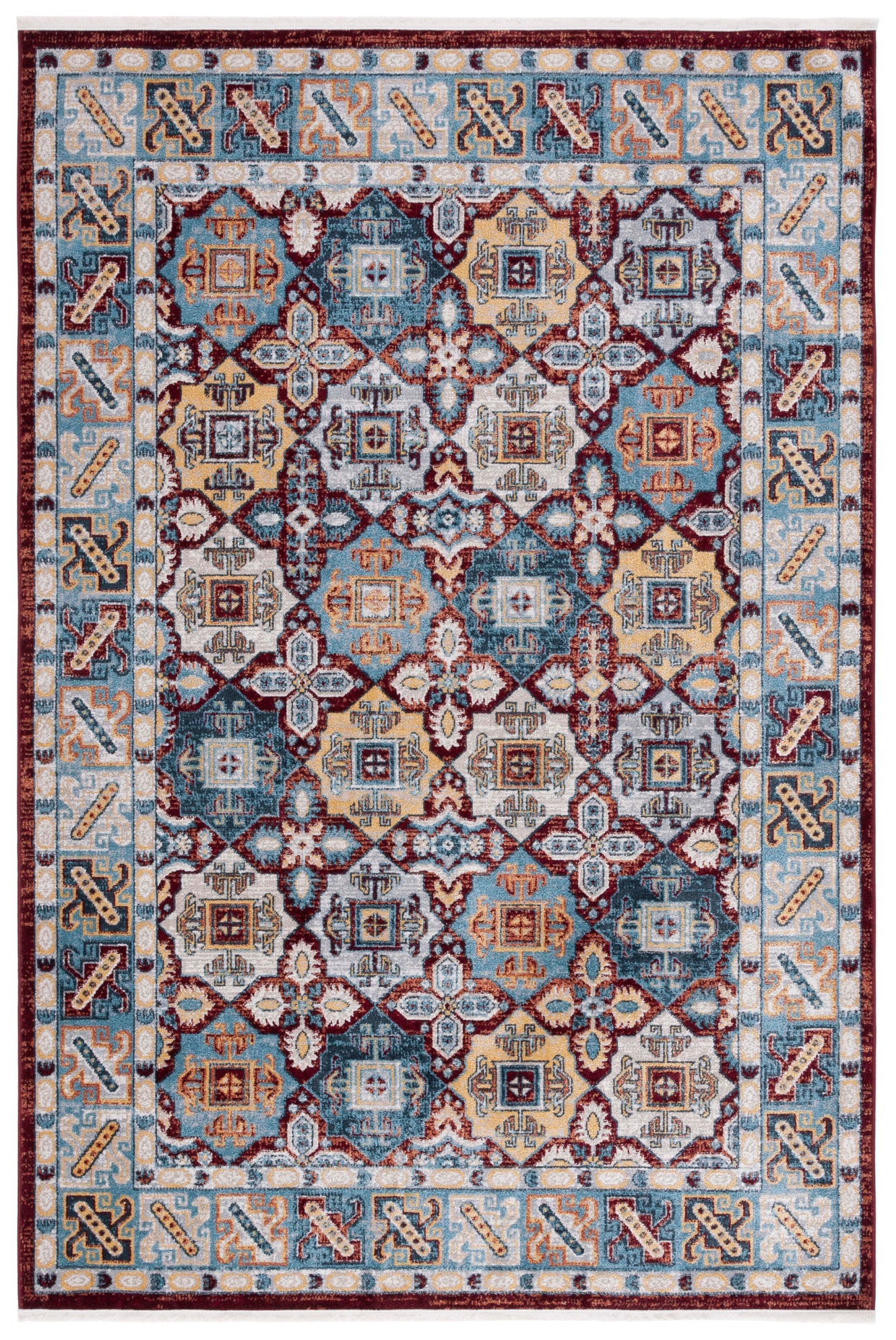 Safavieh Bayside 102 Rug, BAY102 - Blue / Red