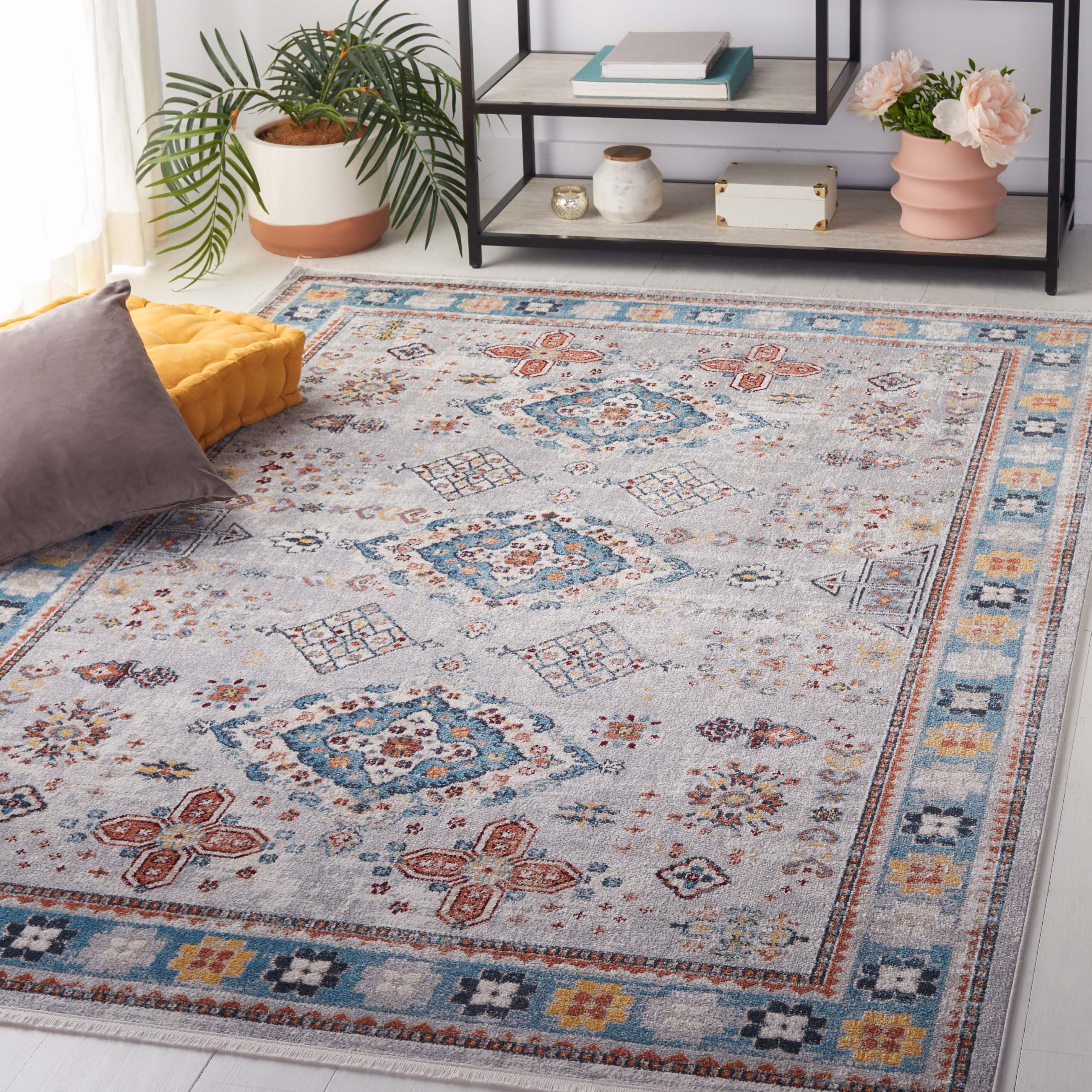 Safavieh Bayside 106 Rug, BAY106 - Light Grey / Blue