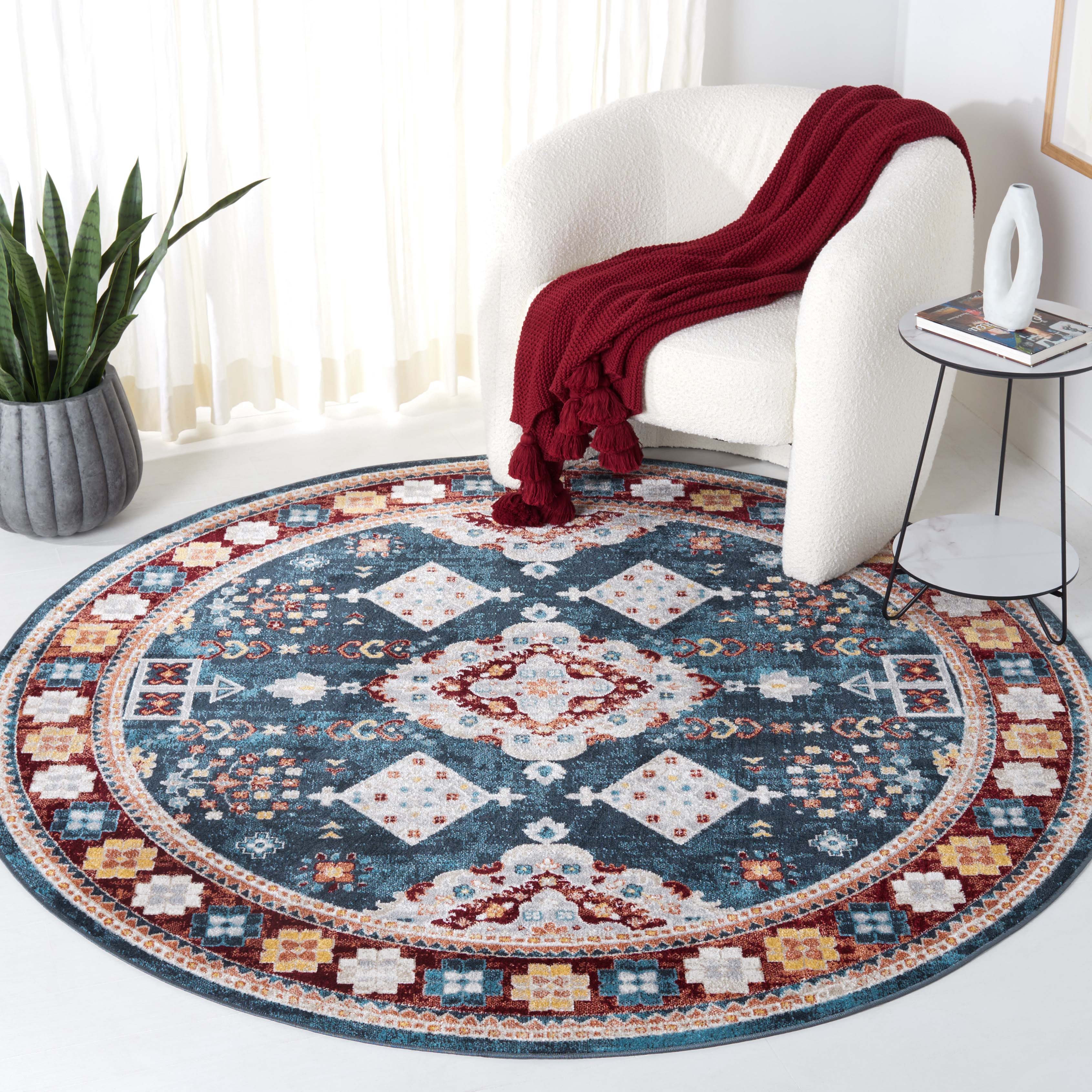 Safavieh Bayside 106 Rug, BAY106 - Blue / Red