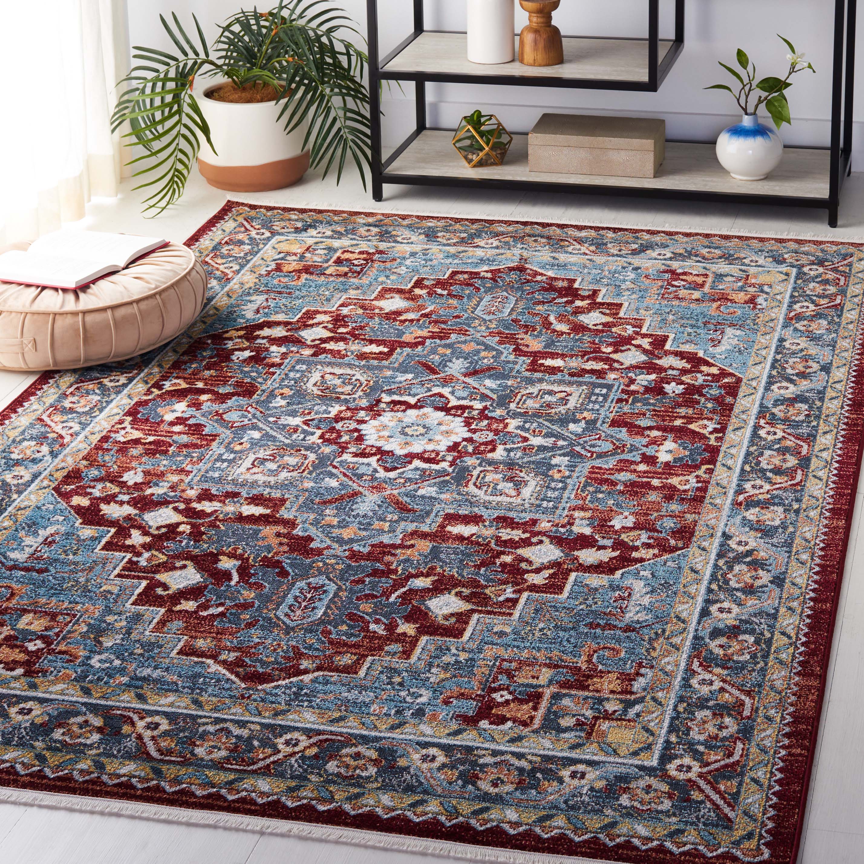 Safavieh Bayside 108 Rug, BAY108 - Blue / Red