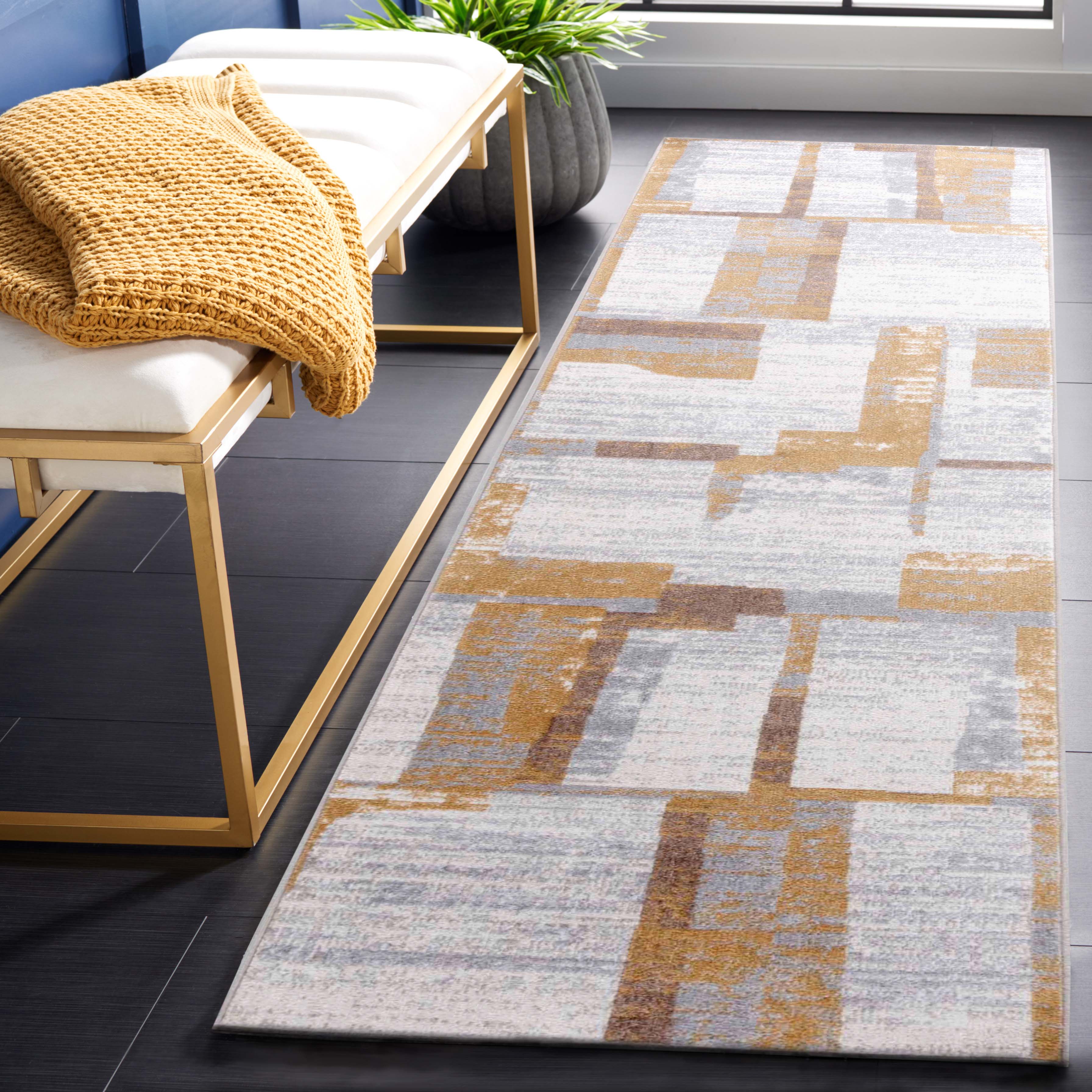 Safavieh Bayside 126 Rug, BAY126 - Ivory / Grey Gold
