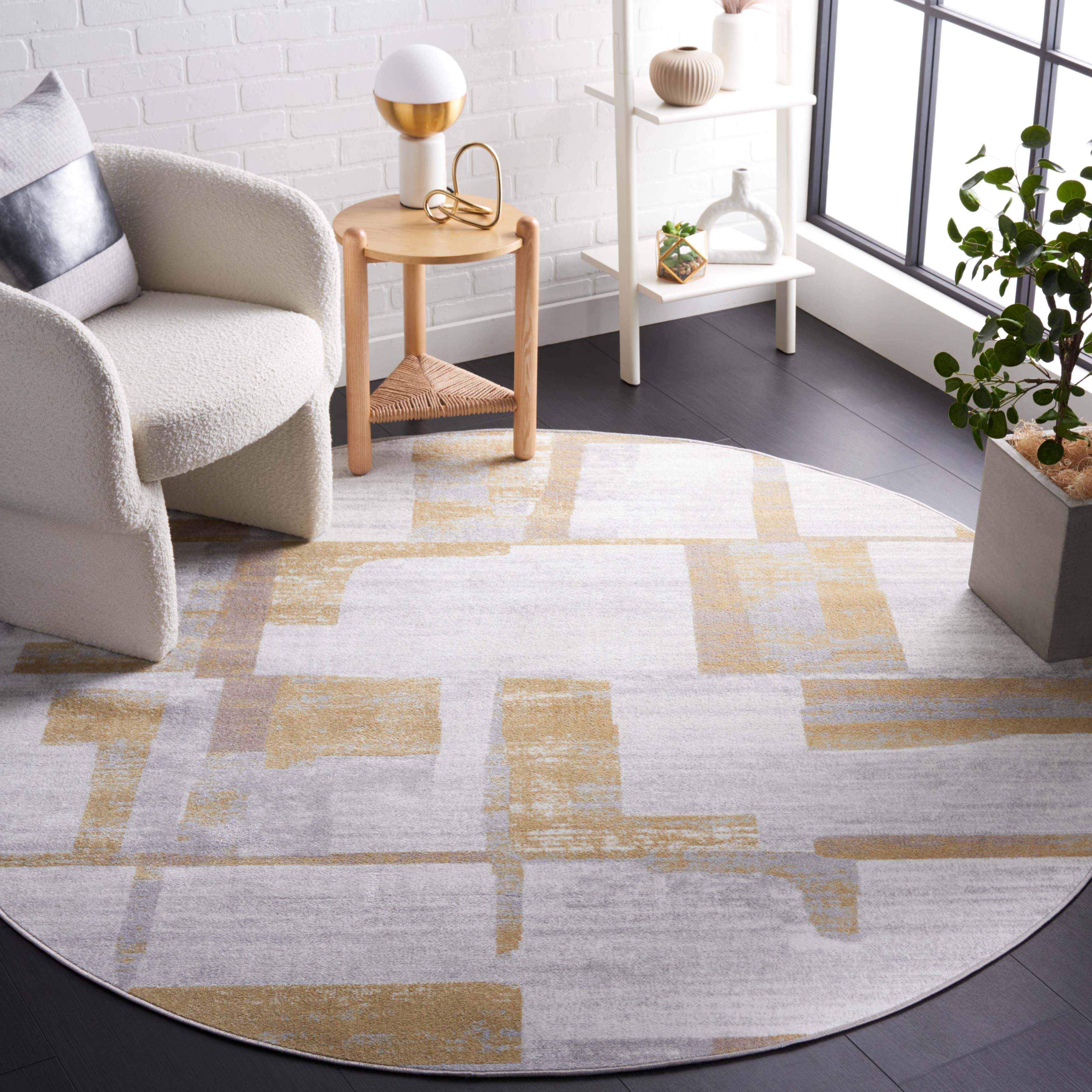 Safavieh Bayside 126 Rug, BAY126 - Ivory / Grey Gold