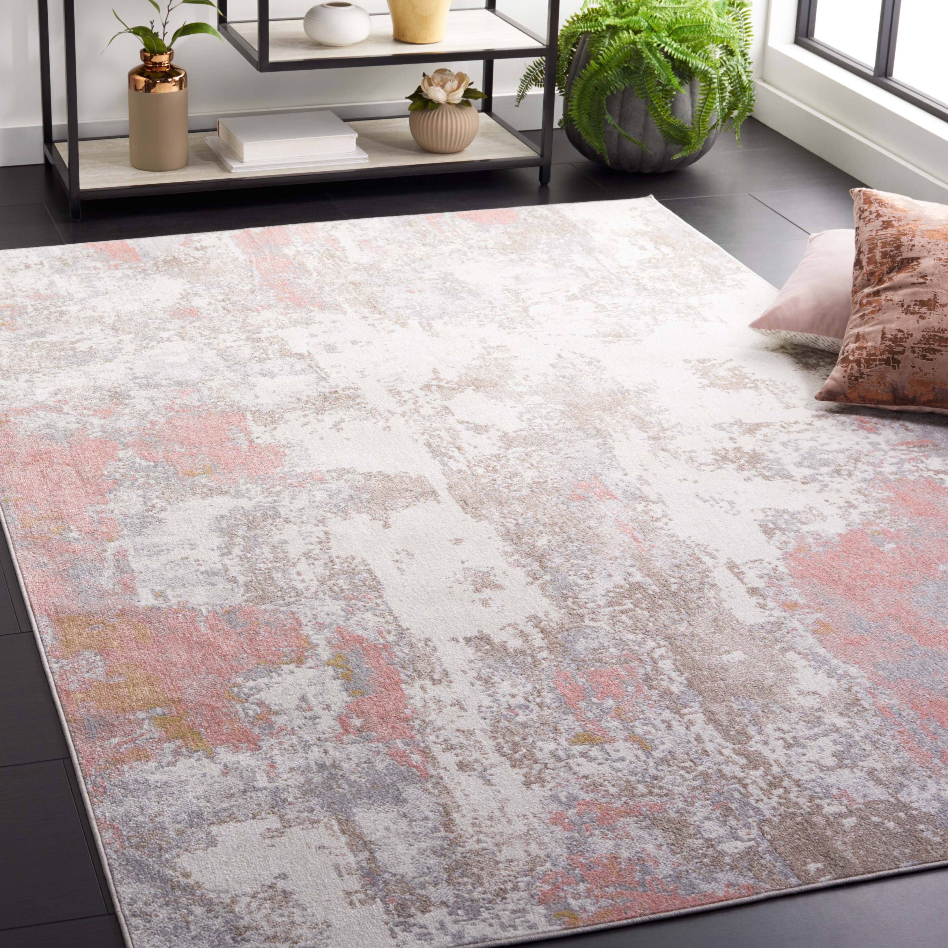 Safavieh Bayside 128 Rug, BAY128 - Ivory / Grey Pink