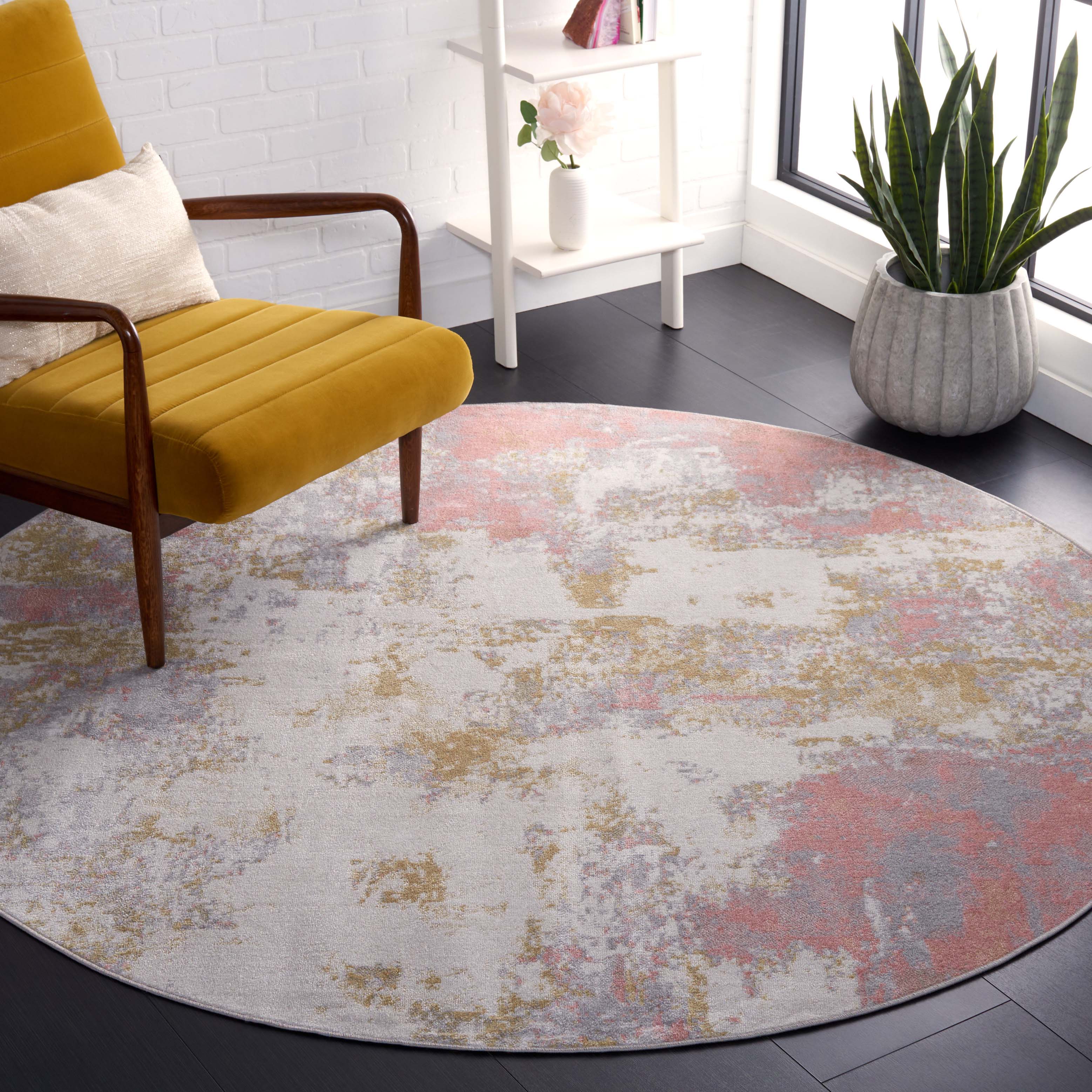 Safavieh Bayside 128 Rug, BAY128 - Ivory / Grey Pink