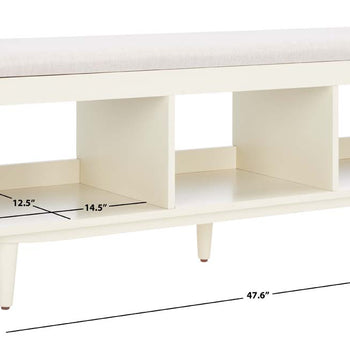Safavieh Cricket Open Shelf Bench W/Cushion , BCH5000