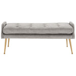 Safavieh Everdeen Bench , BCH5200 - Silver Grey / Gold