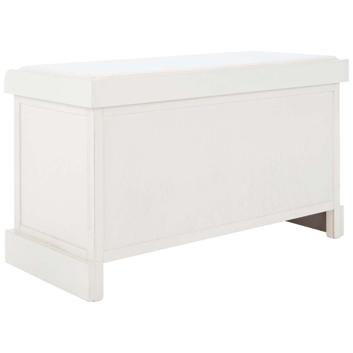 Safavieh Landers 2 Drawer/Cushion Storage Bench , BCH5702 - Distressed White