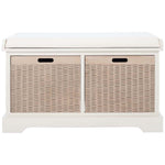 Safavieh Landers 2 Drawer/Cushion Storage Bench , BCH5702 - Distressed White