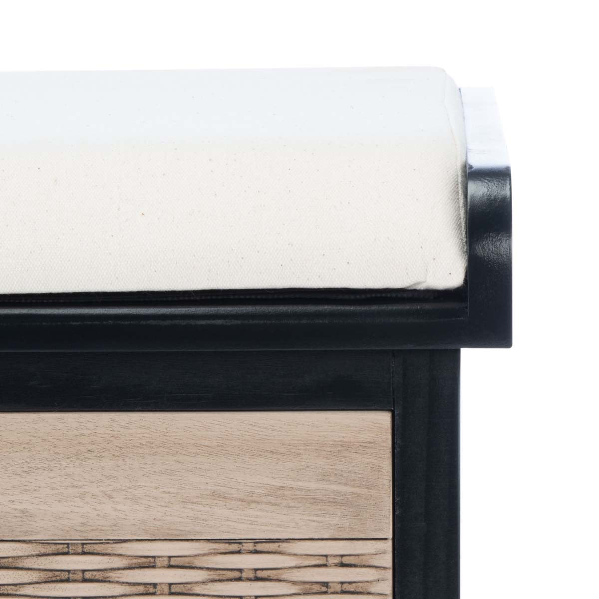 Safavieh Landers 2 Drawer/Cushion Storage Bench , BCH5702 - Black