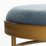 Safavieh Sylva Oval Bench , BCH6202 - Slate Blue Velvet/Gold