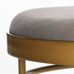 Safavieh Sylva Oval Bench , BCH6202 - Grey Velvet/Gold