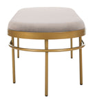 Safavieh Sylva Oval Bench , BCH6202 - Grey Velvet/Gold