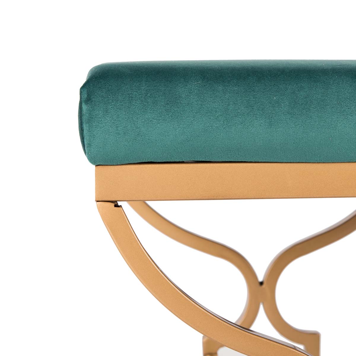 Safavieh Juliet Rectangular Bench , BCH6203 - Emerald Velvet/Gold