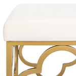 Safavieh Fleur Rectangle Bench , BCH6205 - Cream Velvet/Gold