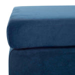 Safavieh Giovanna Square Ottoman , BCH6301 - Navy Velvet/Brass