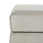 Safavieh Giovanna Square Ottoman , BCH6301 - Grey Velvet/Brass