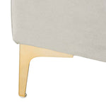 Safavieh Giovanna Square Ottoman , BCH6301 - Grey Velvet/Brass