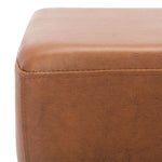 Safavieh Elise Rectangular Bench , BCH6302 - Brown Pu / Black