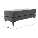 Safavieh Elise Rectangular Bench , BCH6302 - Grey Pu / Black