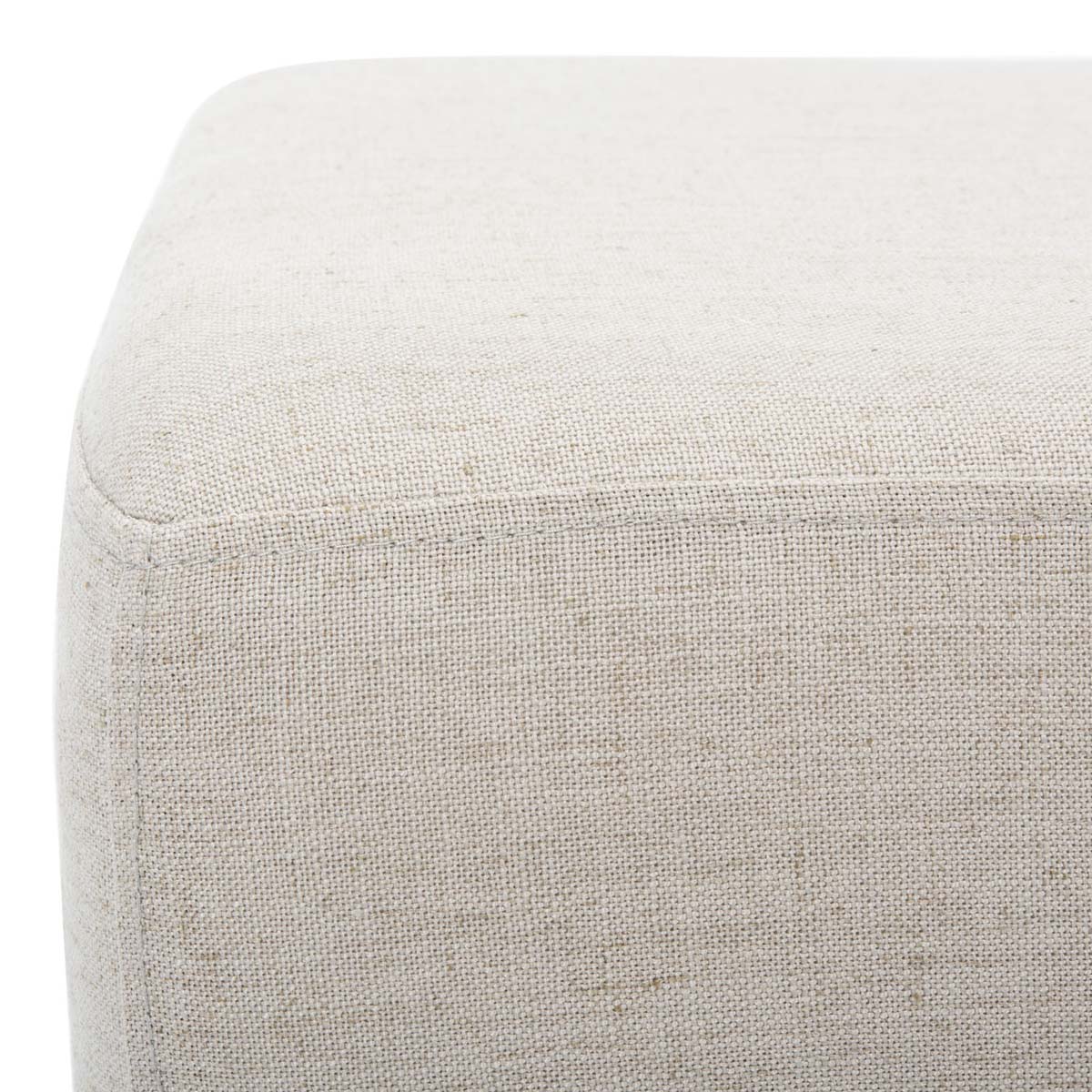 Safavieh Elise Rectangular Bench , BCH6302 - Light Grey Linen / Black