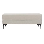 Safavieh Elise Rectangular Bench , BCH6302 - Light Grey Linen / Black