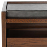 Safavieh Percy Storage Bench , BCH6400 - Walnut/Grey Pu