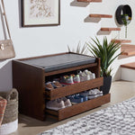 Safavieh Percy Storage Bench , BCH6400 - Walnut/Grey Pu