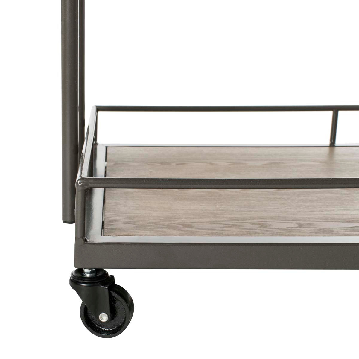 Safavieh Dawson 2 Tier Rectangle Bar Cart , BCT6200 - Oak/GunMetal