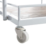 Safavieh Dawson 2 Tier Rectangle Bar Cart , BCT6200 - Oak/White