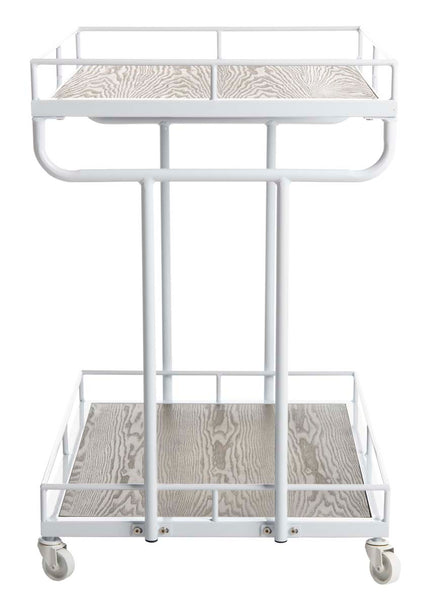 Safavieh Dawson 2 Tier Rectangle Bar Cart , BCT6200 - Oak/White