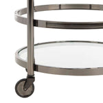 Safavieh Sienna 2 Tier Round Bar Cart , BCT8001 - Black Nickel/Glass
