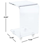 Safavieh Rollins Acrylic Bar Cart , BCT8006 - Clear