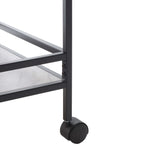 Safavieh Idria 3 Tier Bar Cart , BCT8010 - Matte Black / Marble