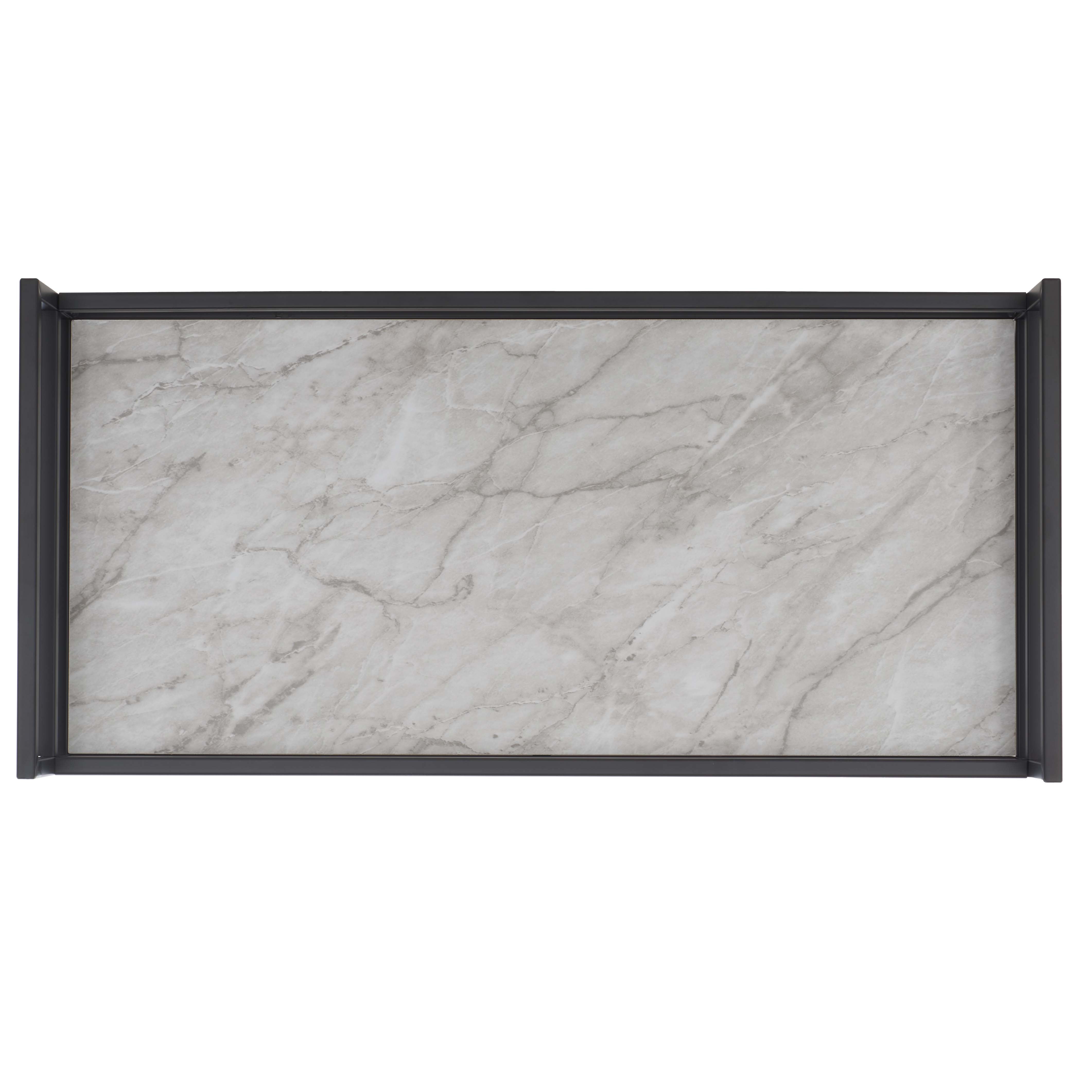 Safavieh Idria 3 Tier Bar Cart , BCT8010 - Matte Black / Marble