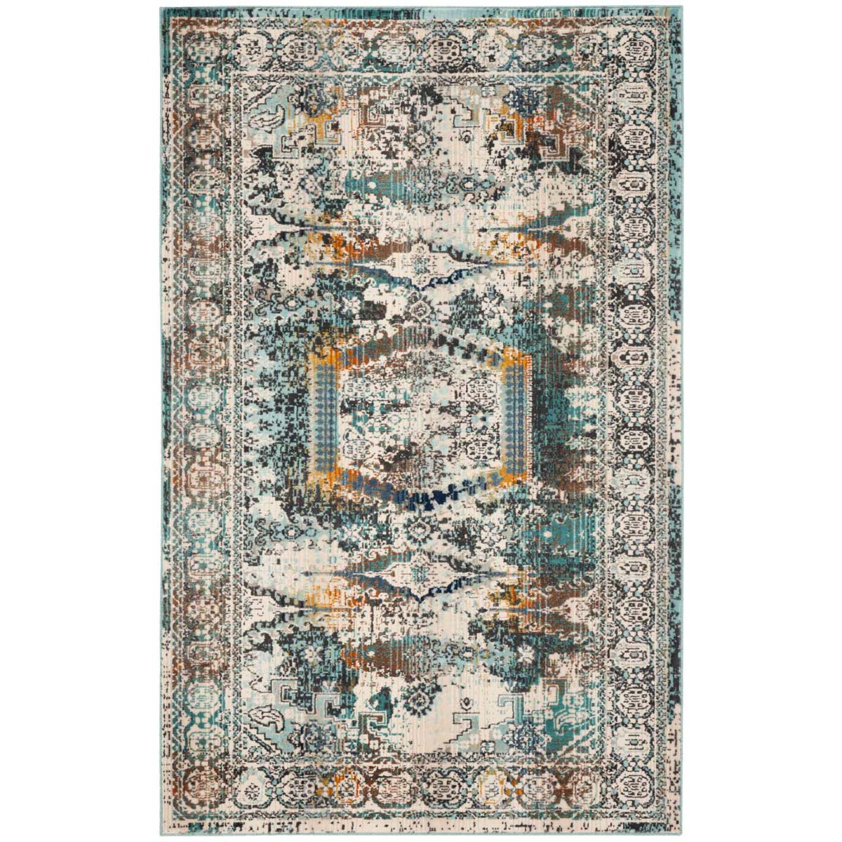 Ivory / Teal