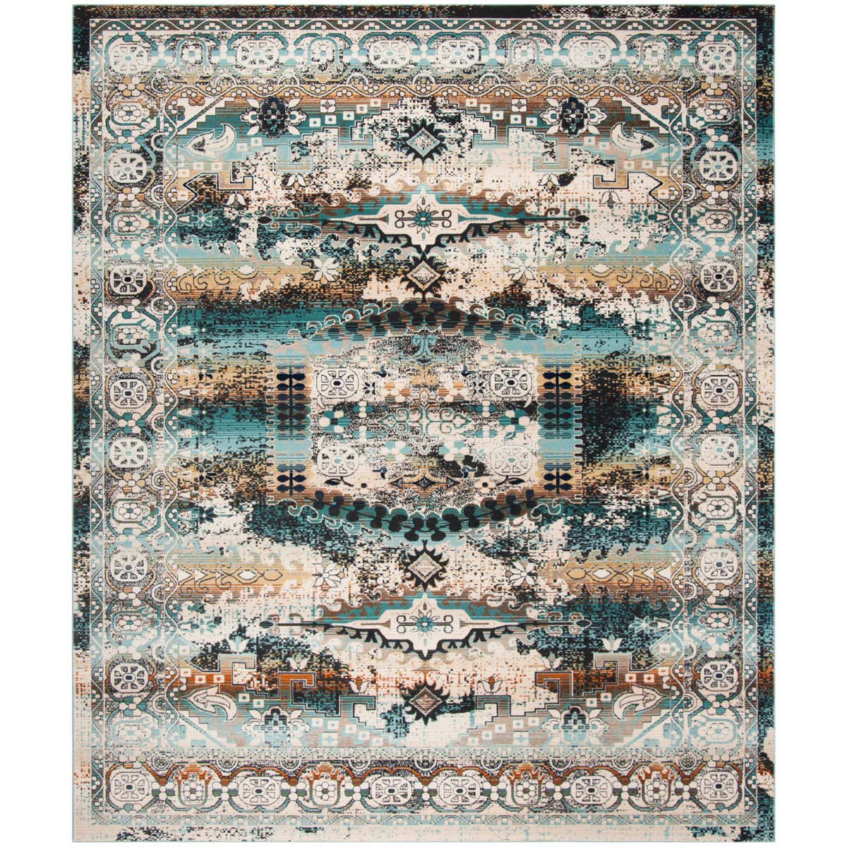 Ivory / Teal