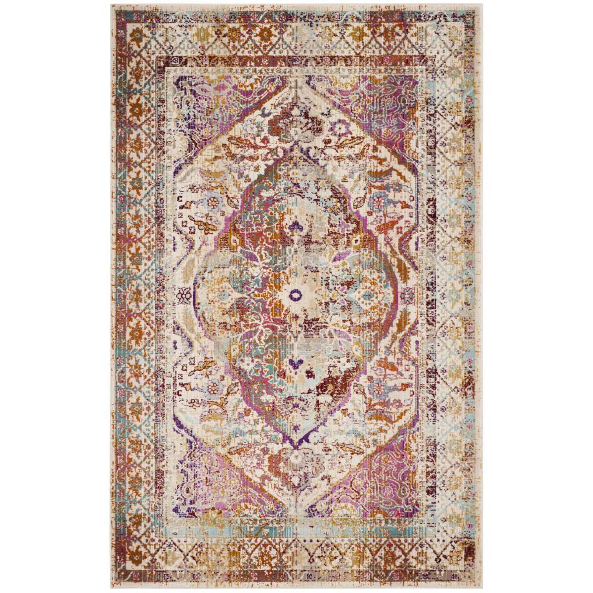Safavieh Baldwin 189 Rug, BDN189 - Ivory / Fuchsia