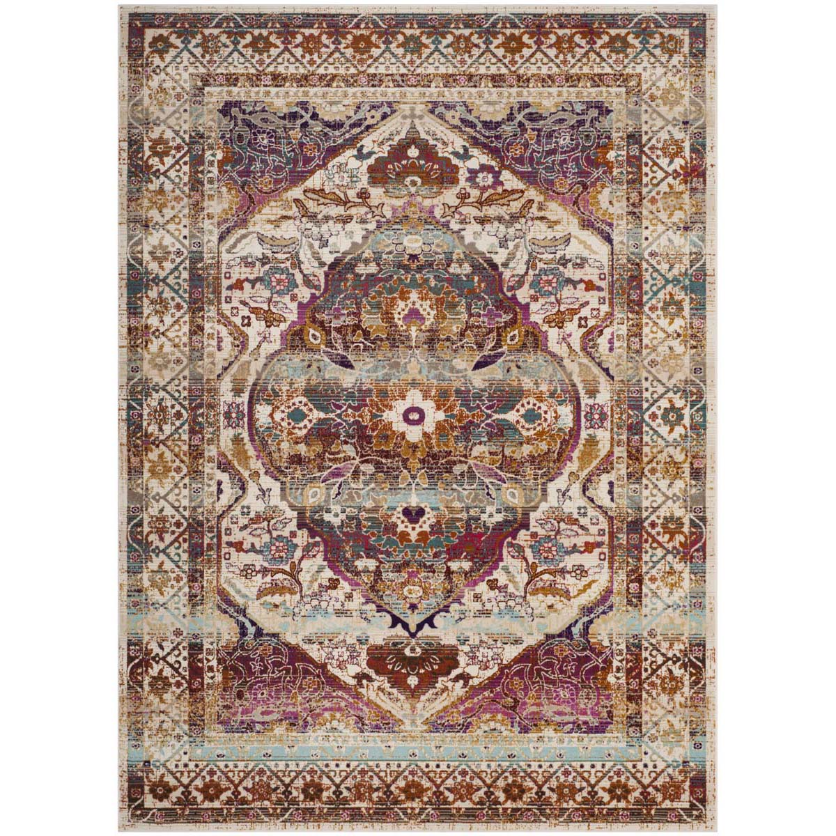 Safavieh Baldwin 189 Rug, BDN189 - Ivory / Fuchsia