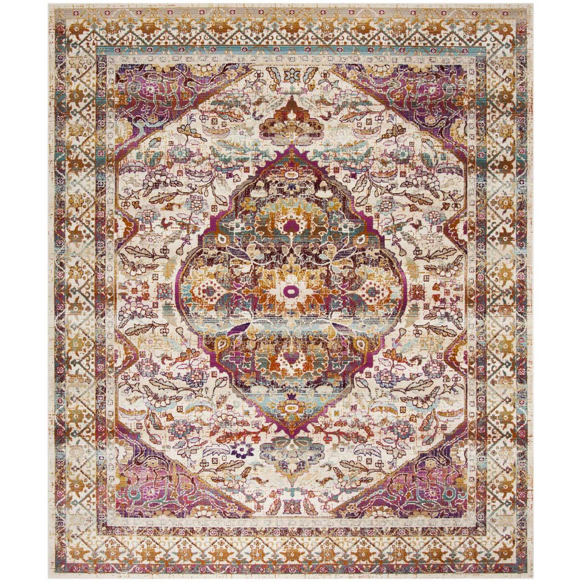 Safavieh Baldwin 189 Rug, BDN189 - Ivory / Fuchsia