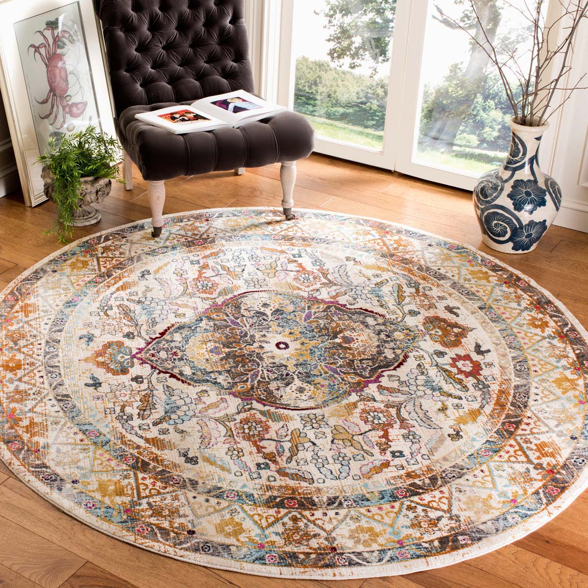 Safavieh Baldwin 189 Rug, BDN189 - Ivory / Teal