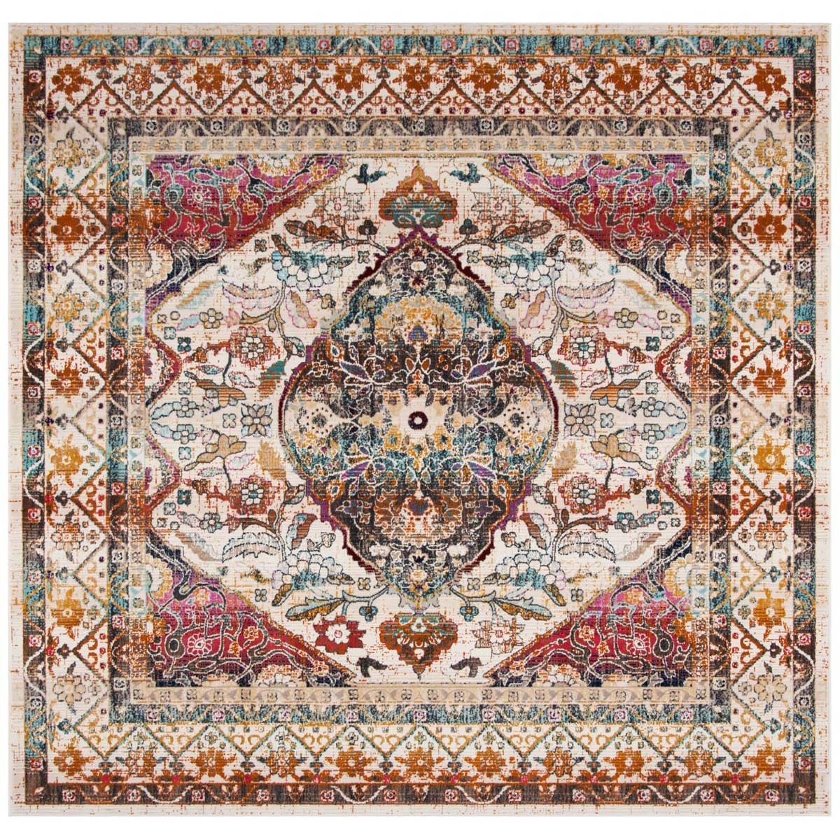 Safavieh Baldwin 189 Rug, BDN189 - Ivory / Teal
