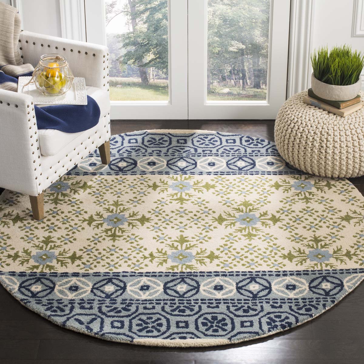 Safavieh Bella 119 Rug, BEL119 - Ivory / Blue