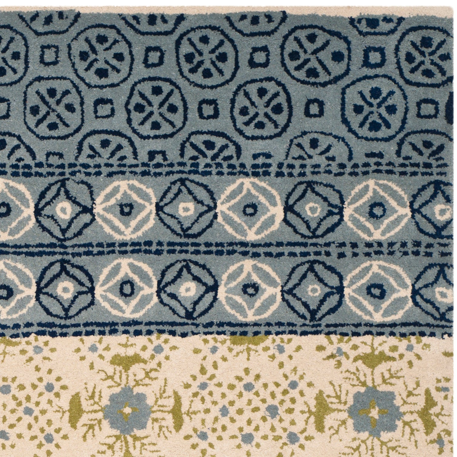Safavieh Bella 119 Rug, BEL119 - Ivory / Blue