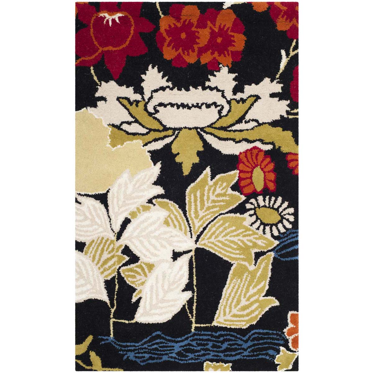 Safavieh Bella 124 Rug, BEL124 - Black / Multi